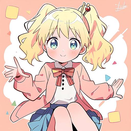 Illustration of Alice cartelet, kin-iro mosaic in the style of Yuusuke-kun