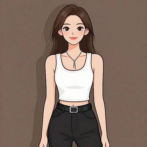 Smiling Woman in Casual Streetwear