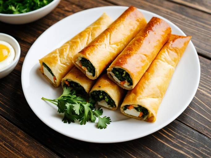 Delicious Egg Roll Wallpaper Design