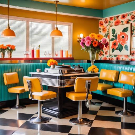 Nostalgic Retro Diner Photography Scene Nostalgic Retro Diner Photography Scene