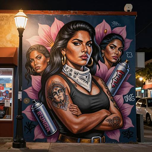 Dynamic Chicano Art of Strong Femininity