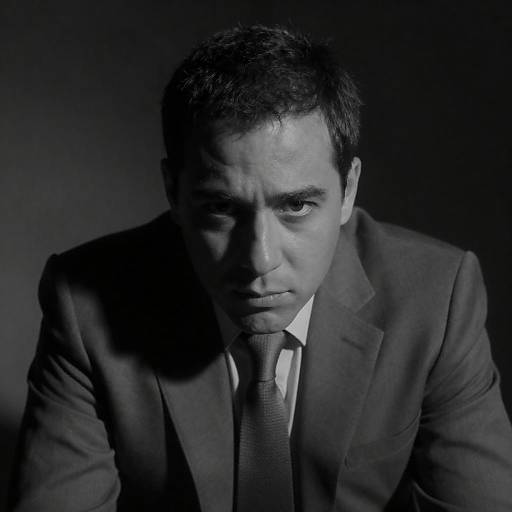 Dramatic Black and White Portrait