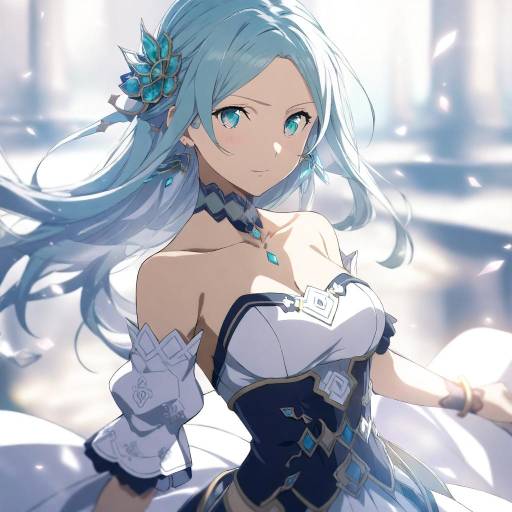 Enchanting Girl in Fantasy Dress