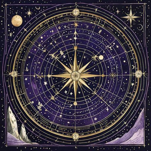 Vintage Sextant Illustration with Star Constellations