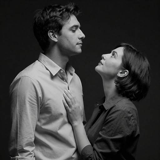 Moody Black and White Intimate Moment