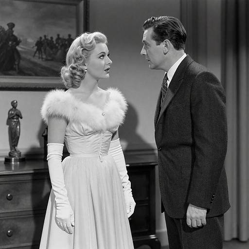 1940s Noir Movie Scene: Surprised Woman