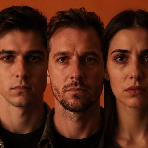 Three Faces in Warm Lighting