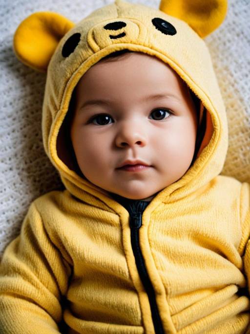 Adorable Newborn in Pooh Bear Costume