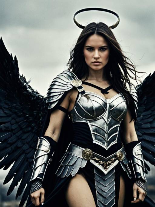 Warrior Angel Woman in Armor Costume