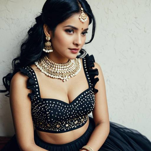 Elegant Frill Lehenga Design for Solo Girl