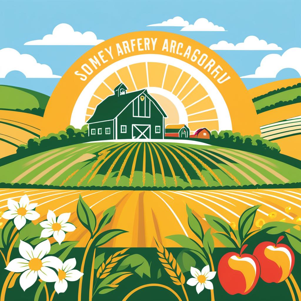 Sunny Acres Orchard Logo and Mural Design