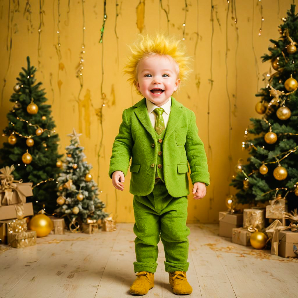 Whimsical Grinch-Themed Child Photoshoot