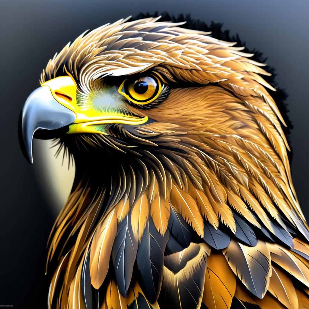 Majestic Golden Eagle Portrait in Detail