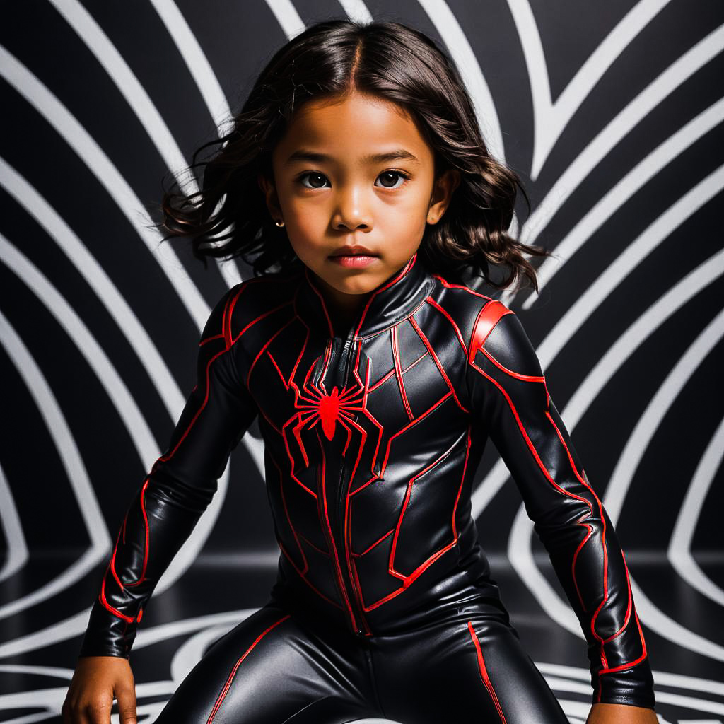 Astonished Kid in Miles Morales Outfit