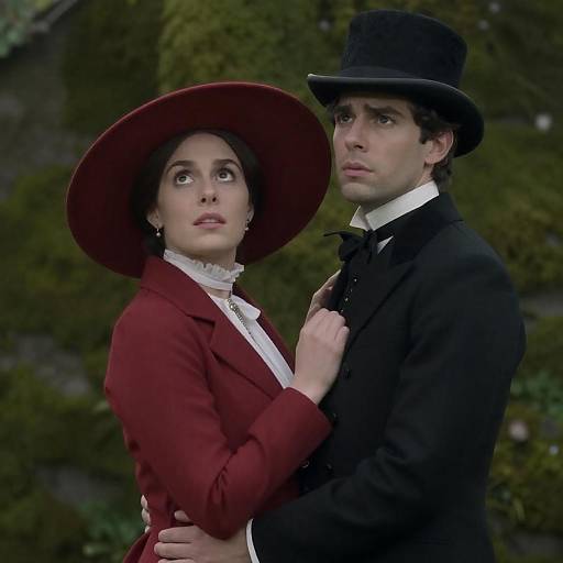 Victorian Couple in Intense Portrait