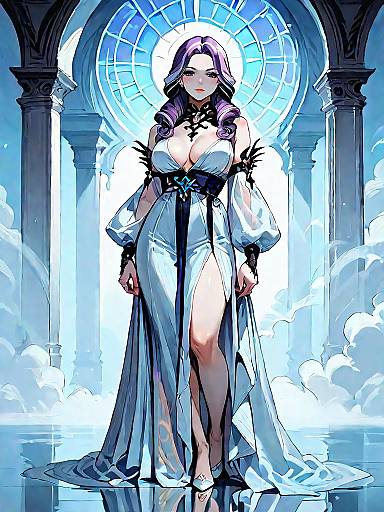 Dark Fantasy Woman in Elegant Gown