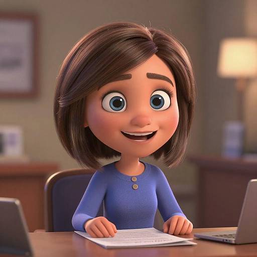Pam Beesly Cute Receptionist CGI