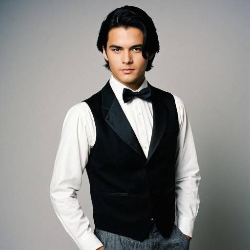 Man in Formal Vest and Bowtie