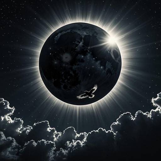 Roc Soars Towards Dark Moonlit Sky Roc Soars Towards Dark Moonlit Sky