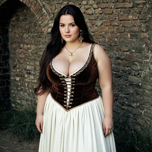 Elegant Plus Size Medieval Dress Portrait
