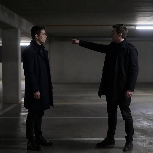 Two Men Confronting in Parking Garage
