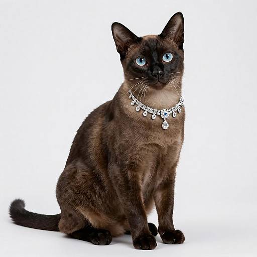 Elegant Burmese Cat Fashion Portrait