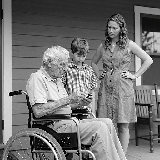 Black and White Family Moment at Home