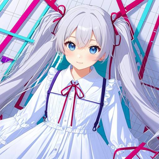 Illustration of 25-ji miku, project sekai in the style of Rasukaru