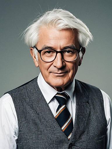 Dapper Old Man in Necktie