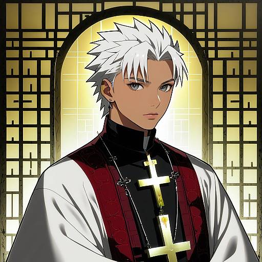 Illustration of Amakusa shirou (fate), fate (series) in the style of Satou shouji