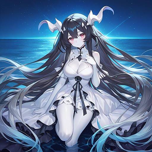 Illustration of Anchorage water oni, kantai collection in the style of Criin