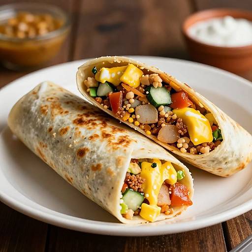 Delicious Breakfast Burritos Variety