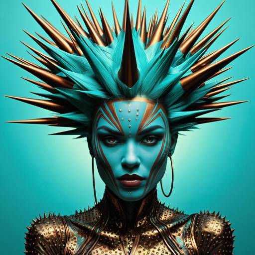 Surreal Woman with Bronze and Turquoise Skin Surreal Woman with Bronze and Turquoise Skin