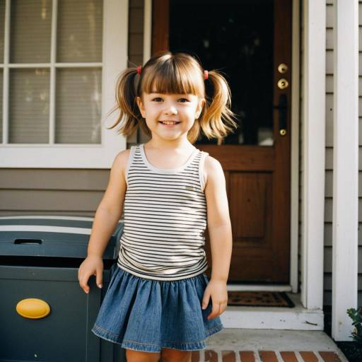 Smiling Toddler Girl on Porch