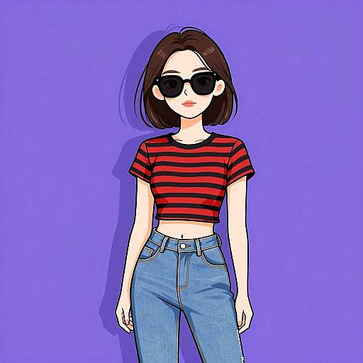 Stylish Woman in Casual Outfit