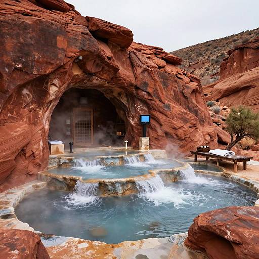 Subterranean Geothermal Bathhouse in Red Rock Canyon