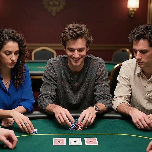Intense Poker Game with Friends