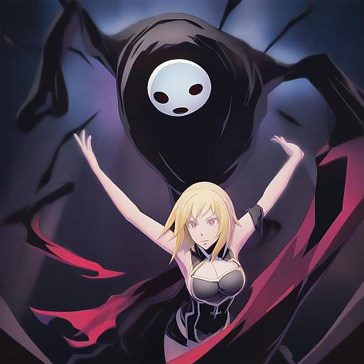 Illustration of Arakune, blazblue in the style of Arsenixc