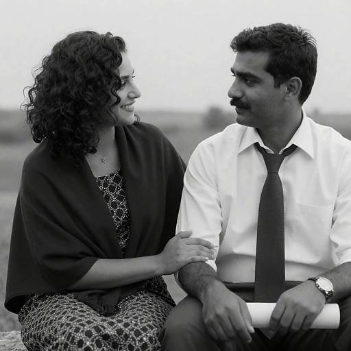 Romantic Black-and-White Outdoor Photo