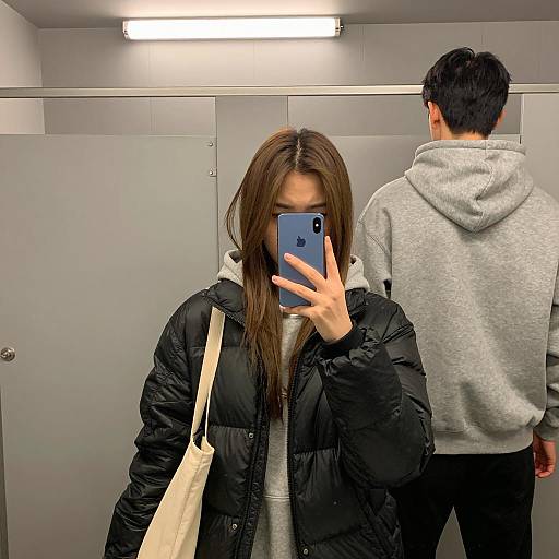 Mirror Selfie in a Stylish Bathroom