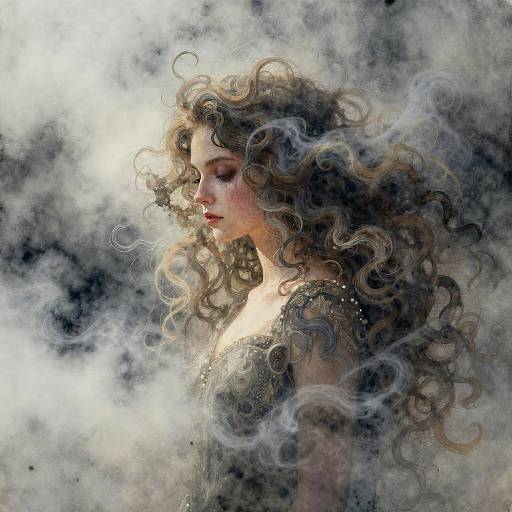 Haunting Phantasm in Foggy Watercolors