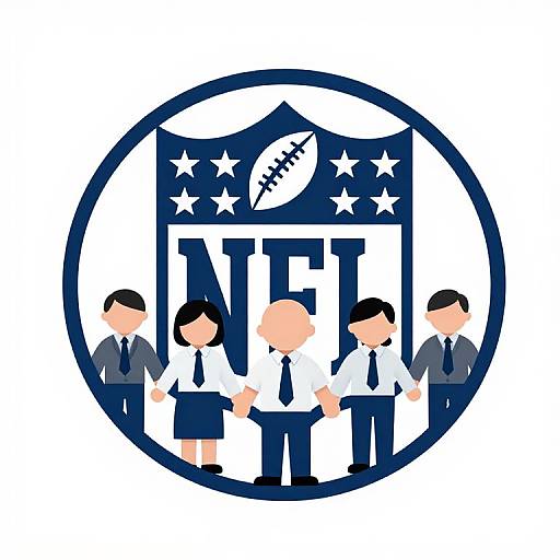 Cute Office Workers Holding Hands Logo