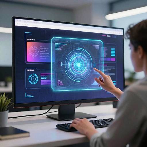 Futuristic AI Redraw Interface