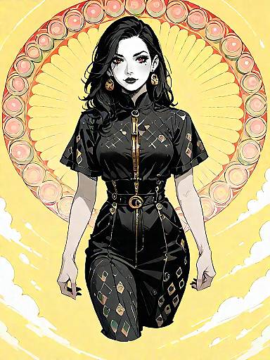 Minimalist Woman in Olive Shift Dress