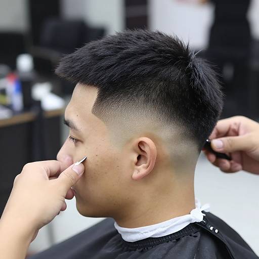 Low Taper Fade in Barbershop
