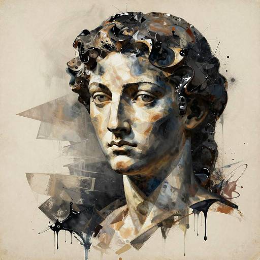 Abstract Female Silhouette in Fluid Form