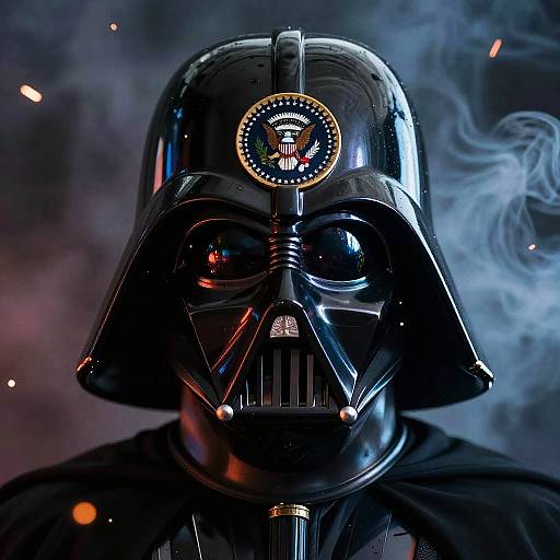 Trump Darth Vader Helmet with Presidential Seal