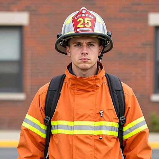 Realistic Firefighter in Dance Costume