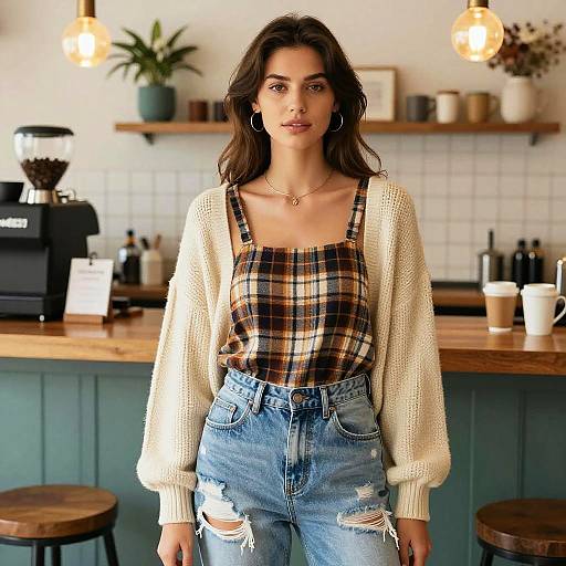 Trendy Casual Chic in Coffee Bar