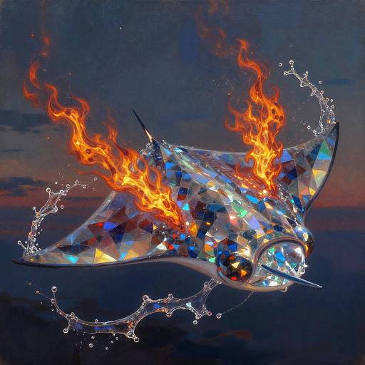 Magic Realism Crystal Manta Ray